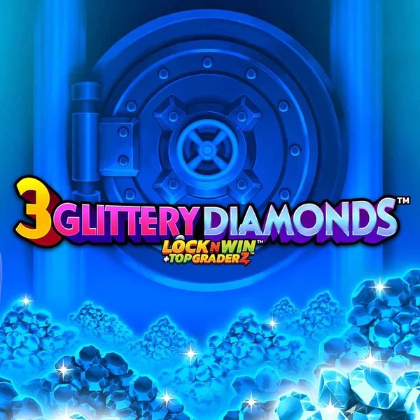 3 Glittery Diamonds logo – Slots by PearFiction Studios at Spinfin Casino
