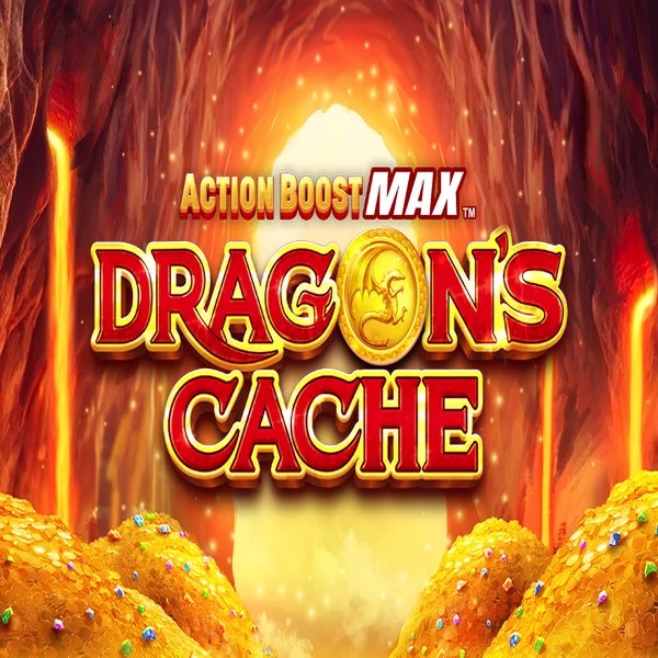 Action Boost Max Dragon's Cache game by SpinPlay Games – logo hosted on Spinfin Casino