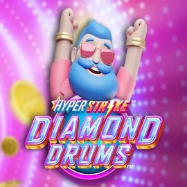Hyper Strike Diamond Drums slot logo by Gameburger Studios at Spinfin Casino