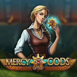 Mercy Of The Gods slot logo by NetEnt at Spinfin Casino