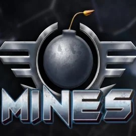 Mines slot logo by Turbo Games at Spinfin Casino