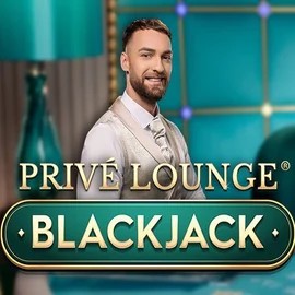 Privé Lounge Blackjack online game logo by Pragmatic Play on spinfins.eu