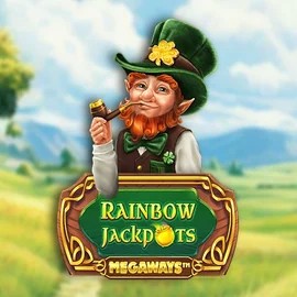 Rainbow Jackpots Megaways slot logo by Red Tiger Gaming at Spinfin Casino