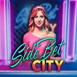 Side Bet City slot visual from Evolution available on spinfins.eu